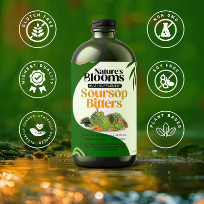 Soursop Bitters Liquid Supplement - 16 Oz | Nature's Best for Antioxidant, Immune & Digestive Support