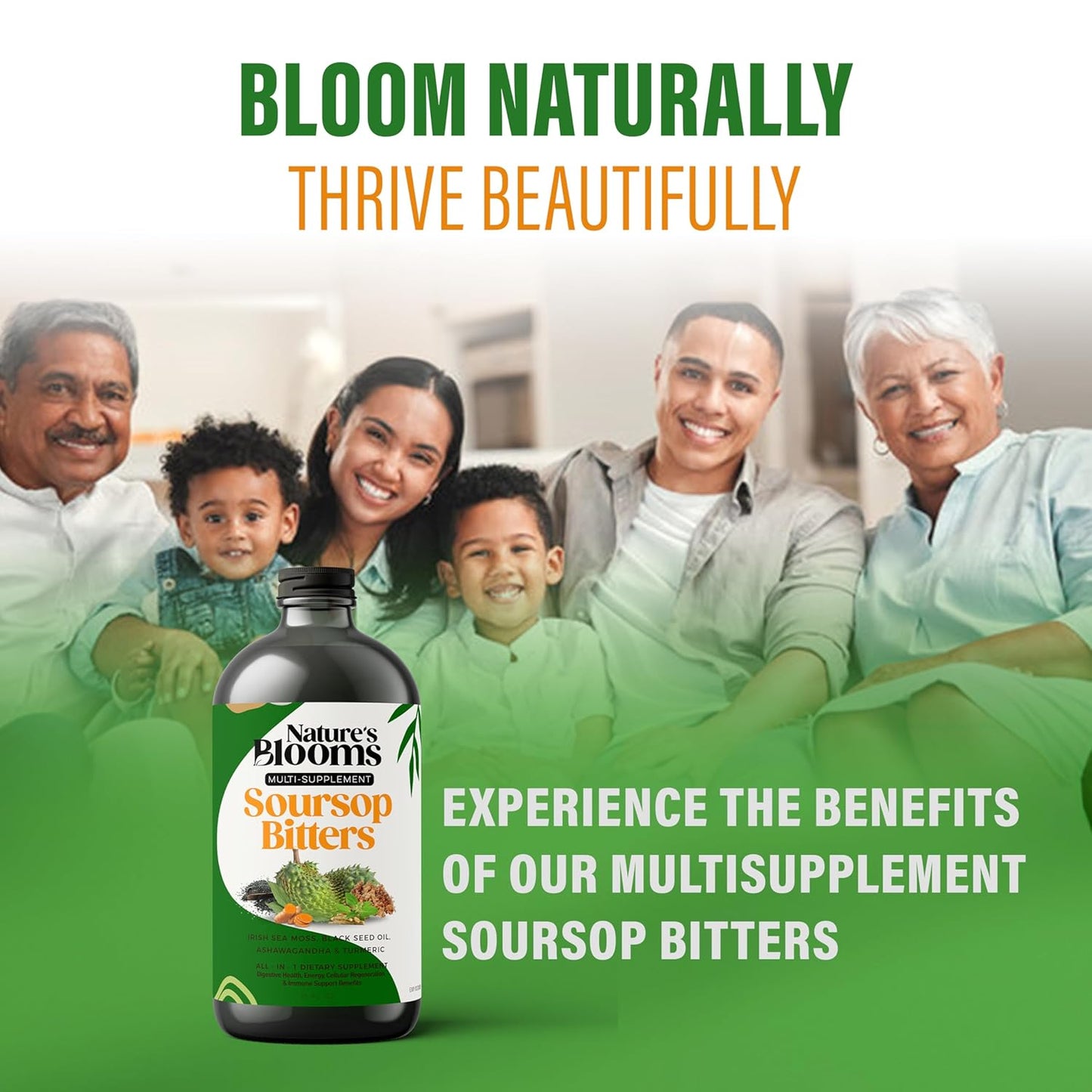 Soursop Bitters Liquid Supplement - 16 Oz | Nature's Best for Antioxidant, Immune & Digestive Support