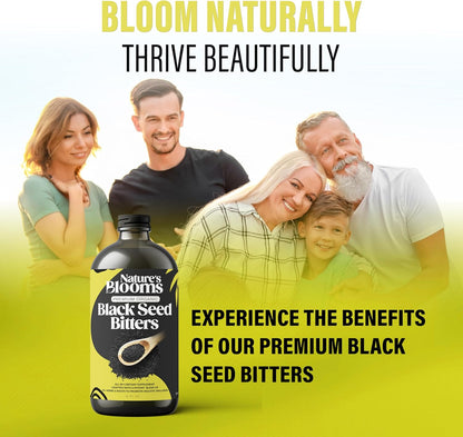 Black Seed Bitters - Powerful Natural Supplement for Immune Support, Joint Health, Digestion & Radiant Skin - 16 Oz Super Antioxidant