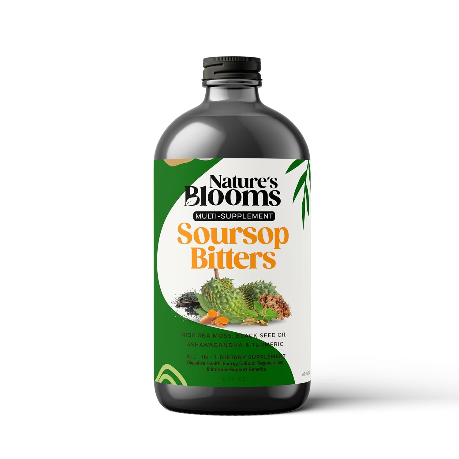 Soursop Bitters Liquid Supplement - 16 Oz | Nature's Best for Antioxidant, Immune & Digestive Support